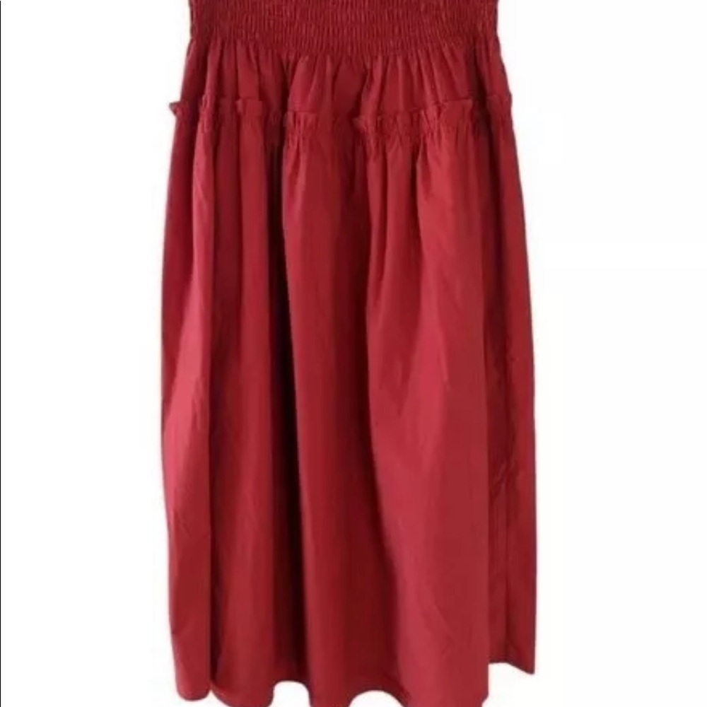 Mare Mare Anthropologie Maxi Circle Skirt Women's Size 1X Plus Pull-On Red